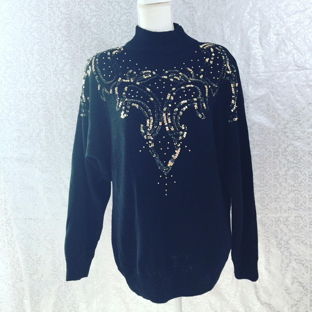 Vintage Sabree Oversized Sequin Sweater